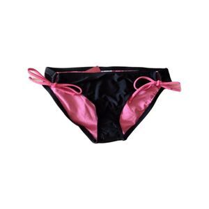 XHILARATION Women's Black Printed Embellished Tie Bikini Swimwear Bottom XL